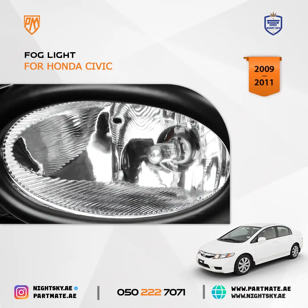 Honda Civic 4 Door Fog Light Chrome 2009-2011 - Image 5