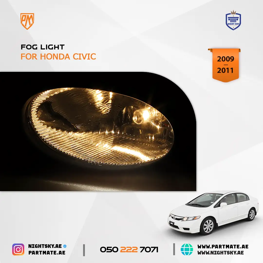 Honda Civic 4 Door Fog Light Chrome 2009-2011 - Image 6