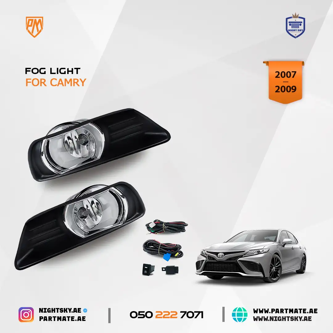 Toyota Camry Fog Light Kit Clear Lens 2007-2009 - Image 2