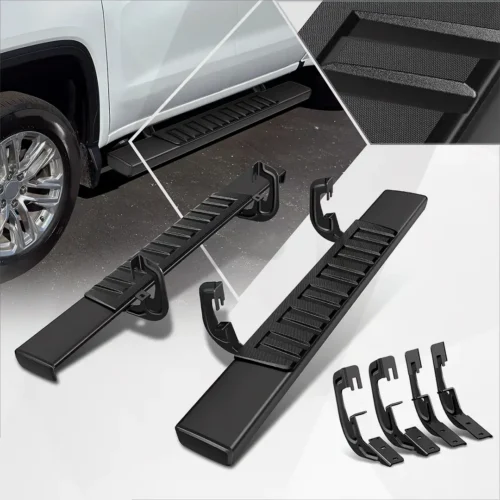 Silverado Sierra Regular Cab Aluminum Running Boards Black 2007-2019