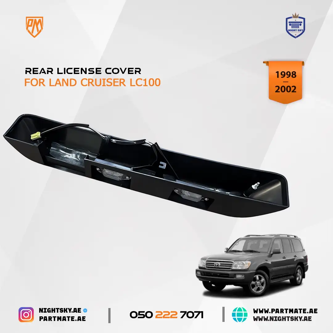 Toyota Land Cruiser LC100 Rear License Plate Holder With Light 1998-2002 - Image 3