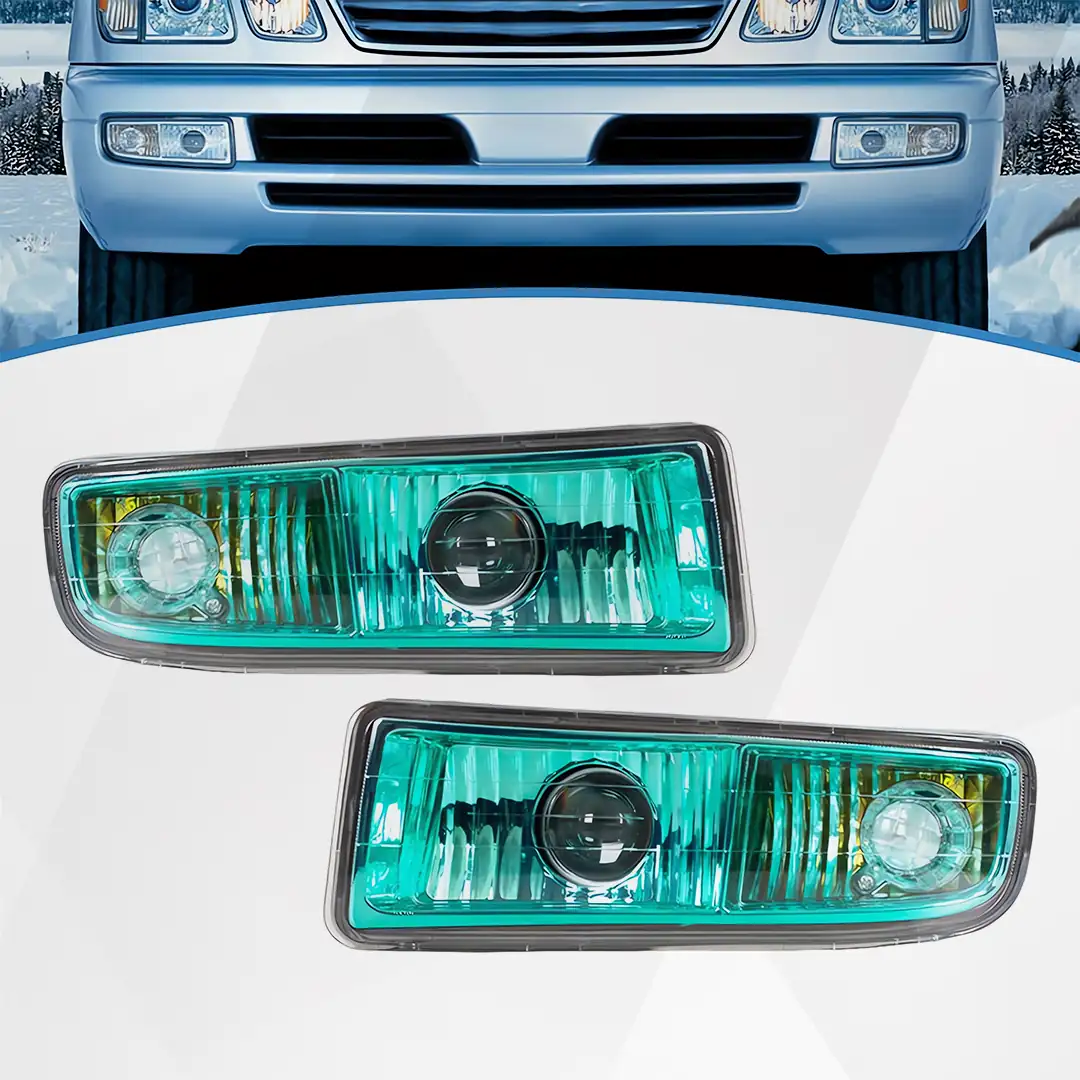 Lexus LX470 Fog Light Green Lens Pair 1998-2007