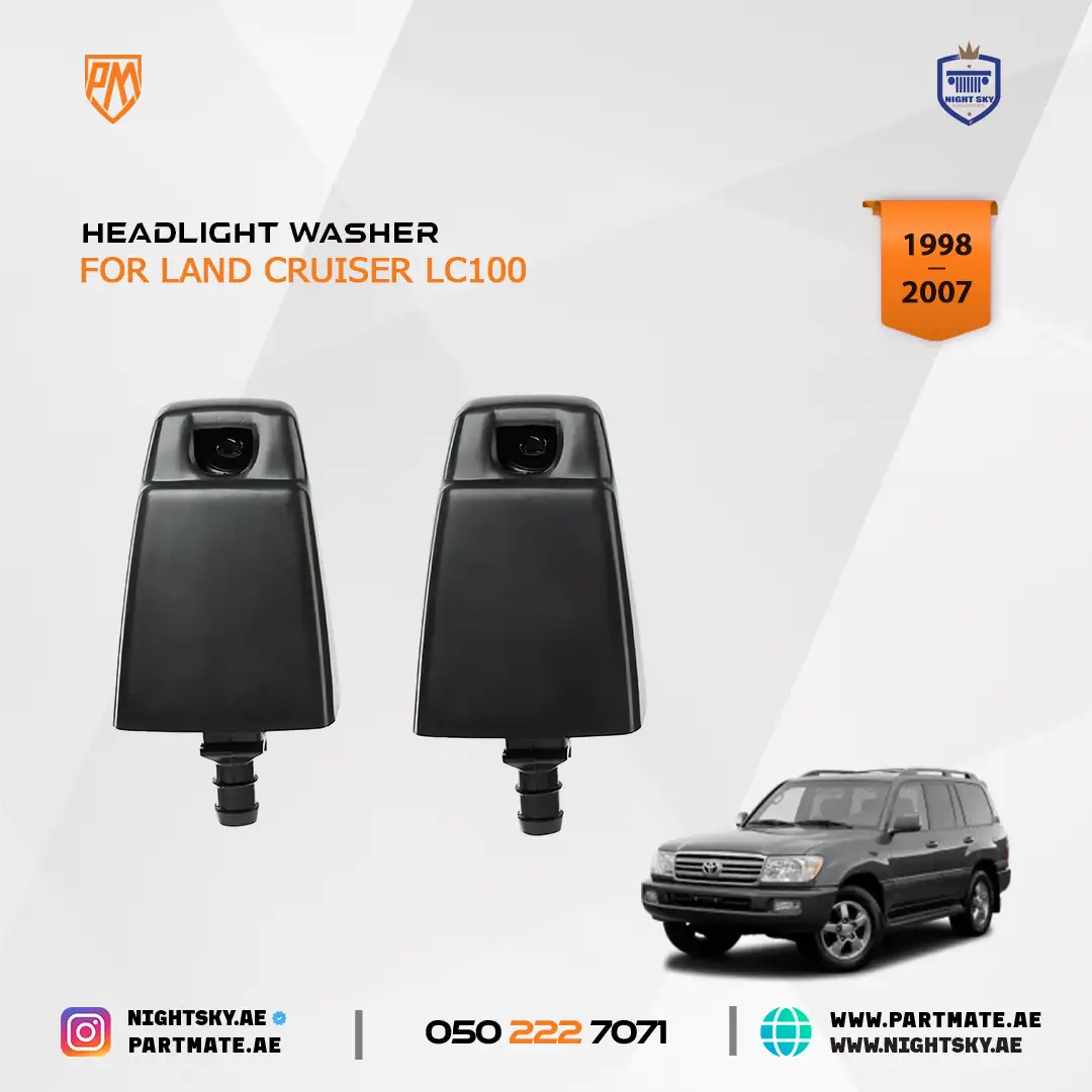 Toyota Land Cruiser 100 Headlamp Washer Nozzle Set 1998-2007 - Image 2