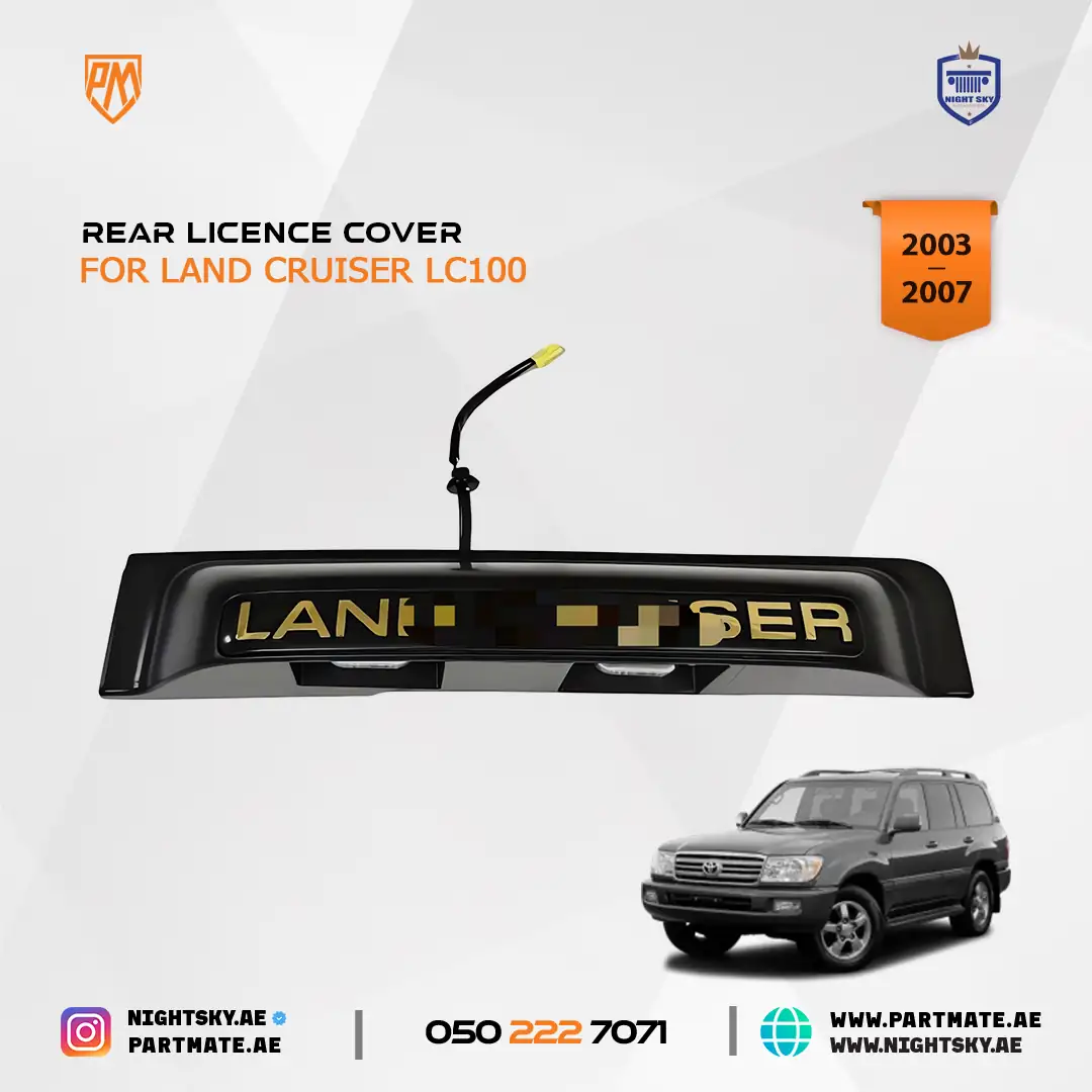 Toyota Land Cruiser LC100 Rear License Plate Holder With Light - Image 2