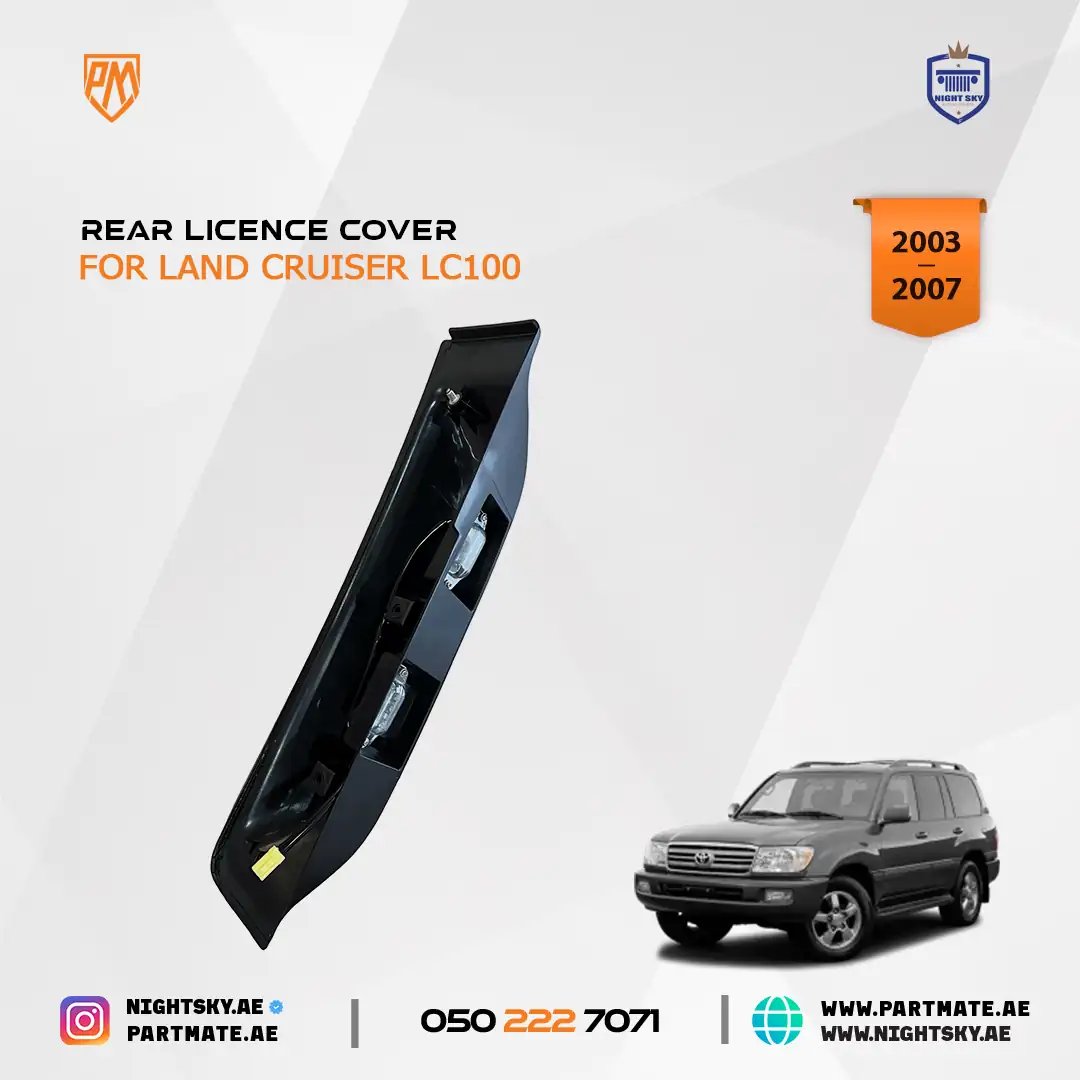 Toyota Land Cruiser LC100 Rear License Plate Holder With Light - Image 3