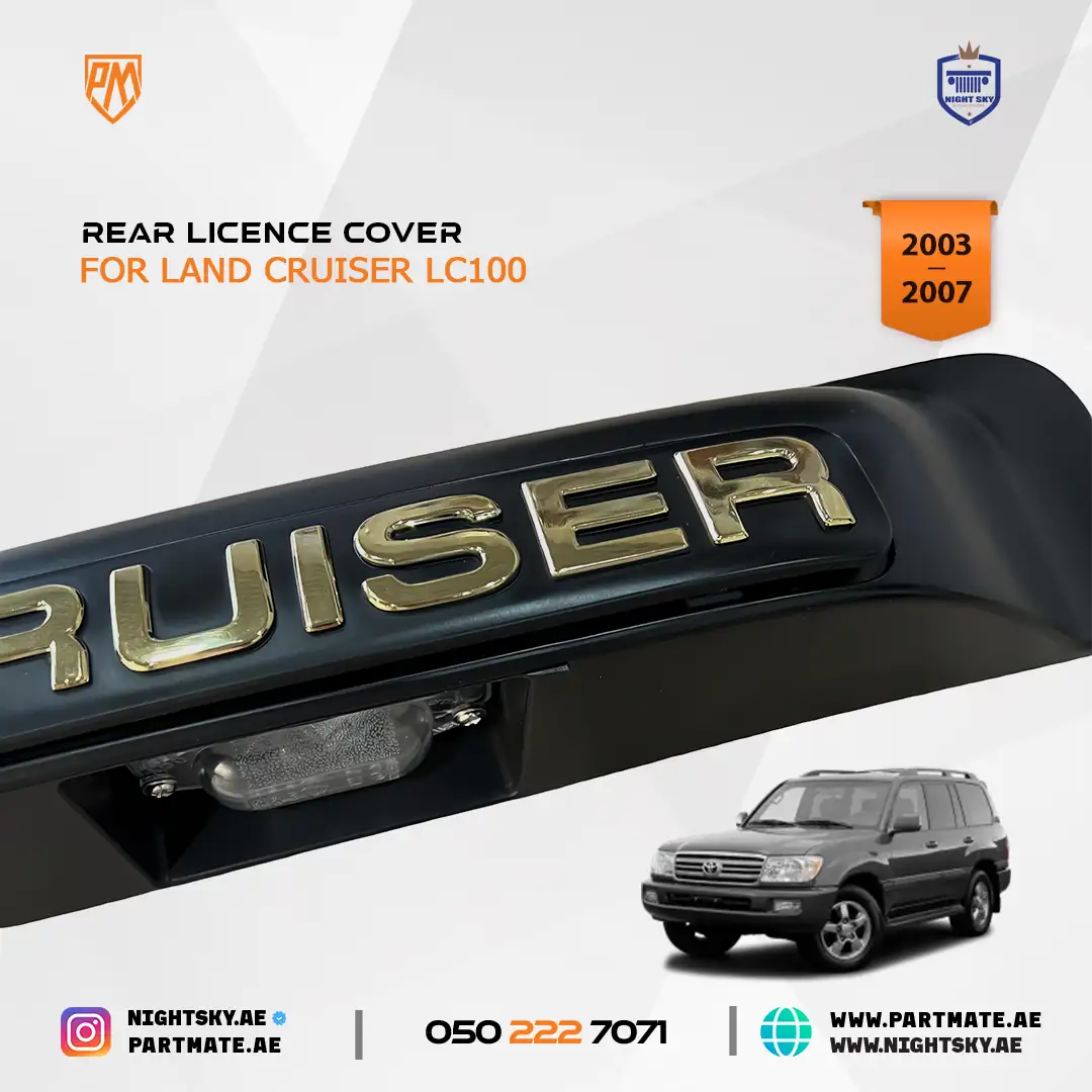 Toyota Land Cruiser LC100 Rear License Plate Holder With Light - Image 4