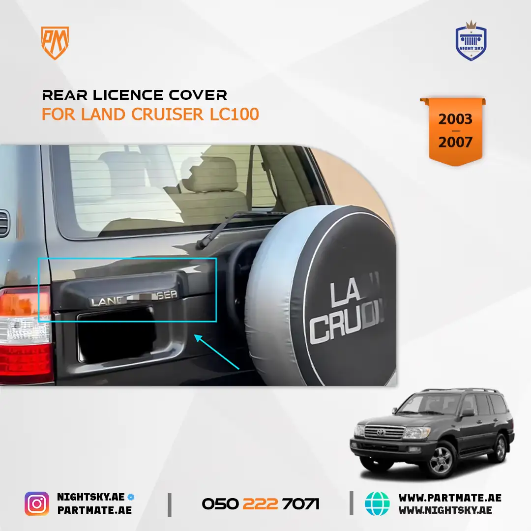 Toyota Land Cruiser LC100 Rear License Plate Holder With Light - Image 5