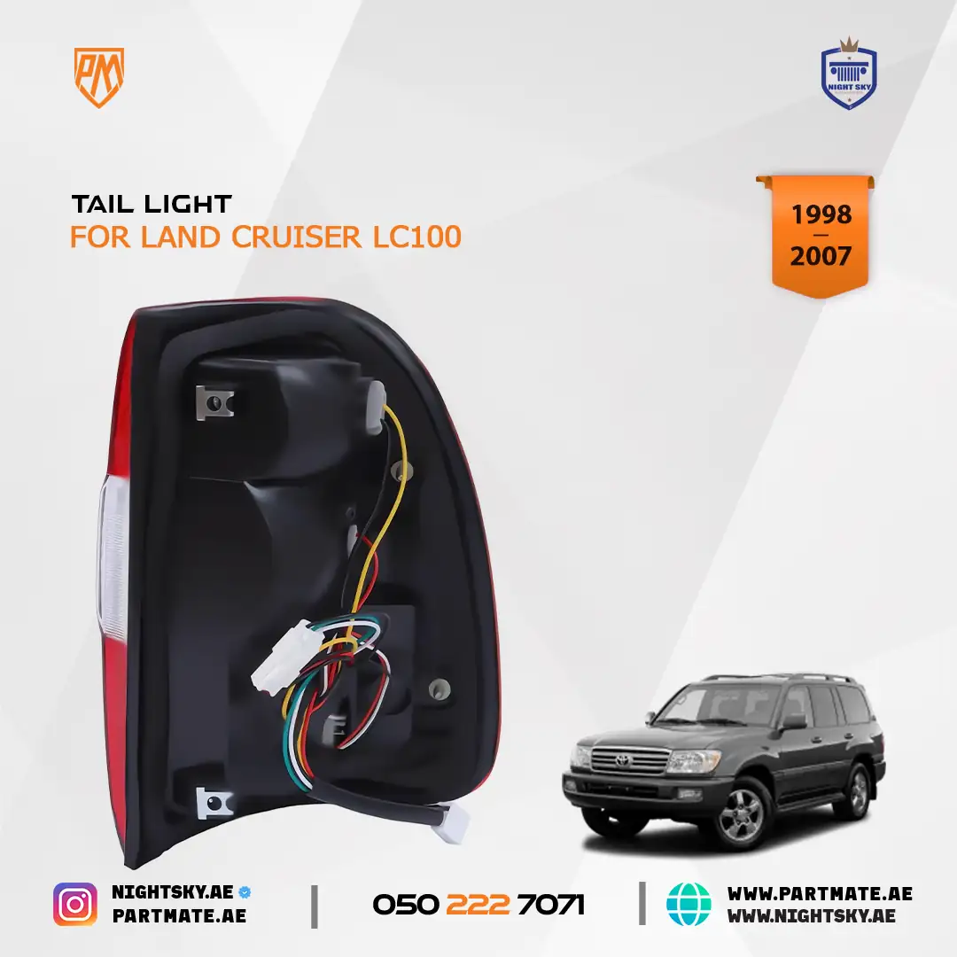 Toyota Land Cruiser Cygnus Tail Lamp Set 4PCS 1998-2007 - Image 4