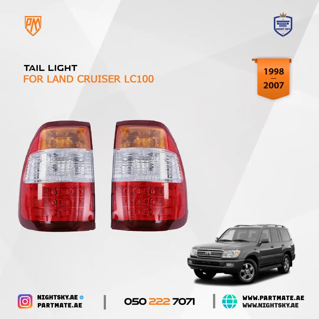 Toyota Land Cruiser Cygnus Tail Lamp Set 4PCS 1998-2007 - Image 5