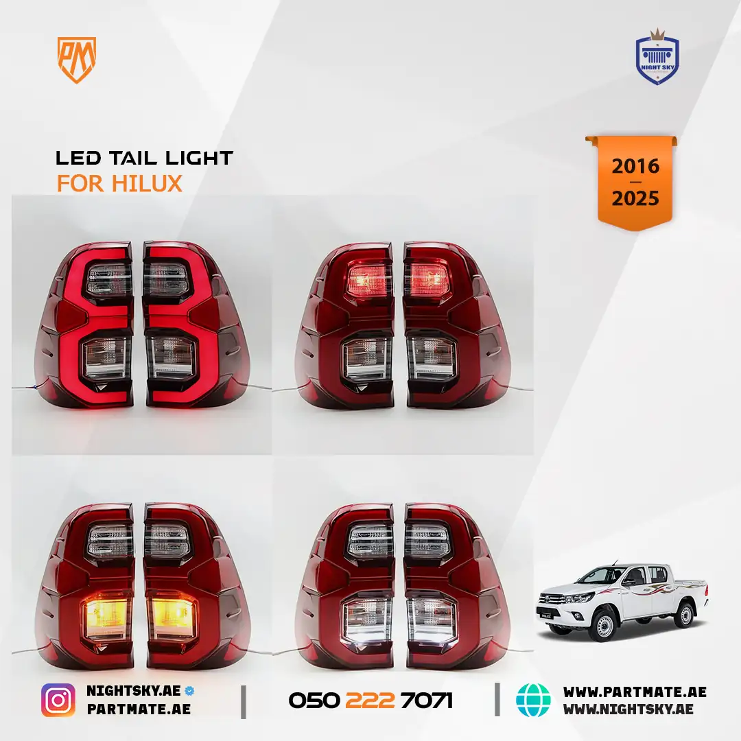 Toyota Hilux Revo LED Tail Light Red 2015-2022 - Image 4