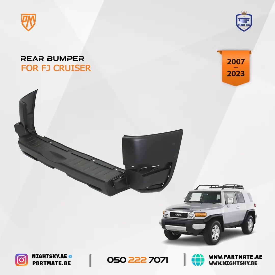 Toyota FJ Cruiser Rear Bumper Cover Textured 2007-2010 - Image 2