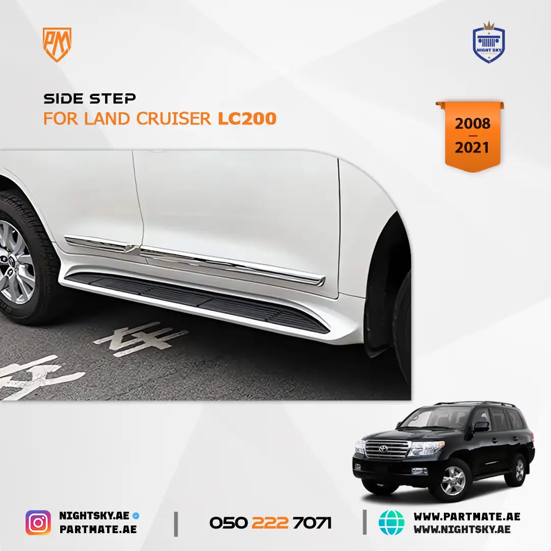 Toyota Land Cruiser LC200 Side Steps Running Boards 2008-2019 - Image 3