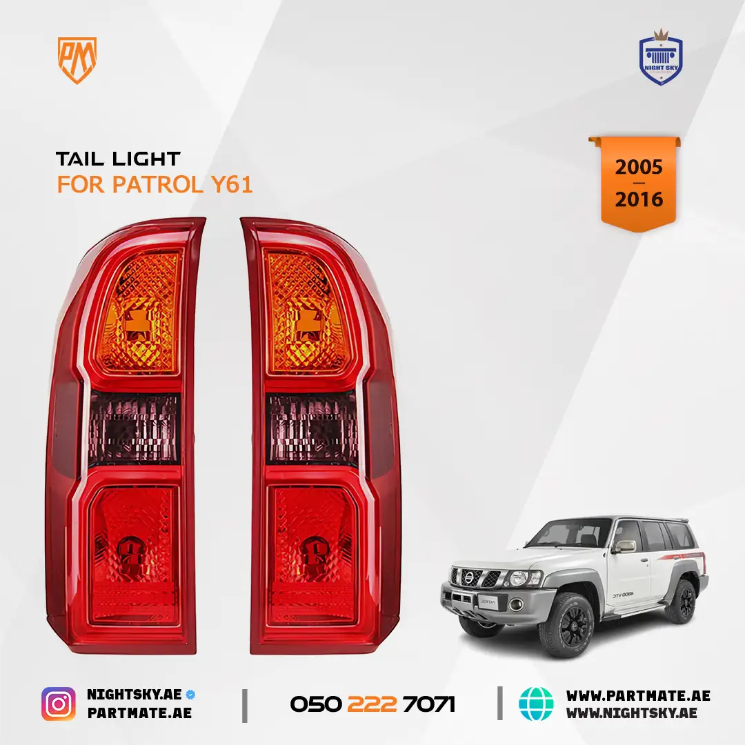 Nissan Patrol Y61 Tail Lights Red 2005-2016 - Image 2