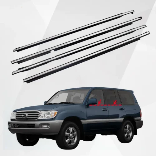 Toyota Land Cruiser LC100 Black Chrome Window Weatherstrip Trim 1998-2007