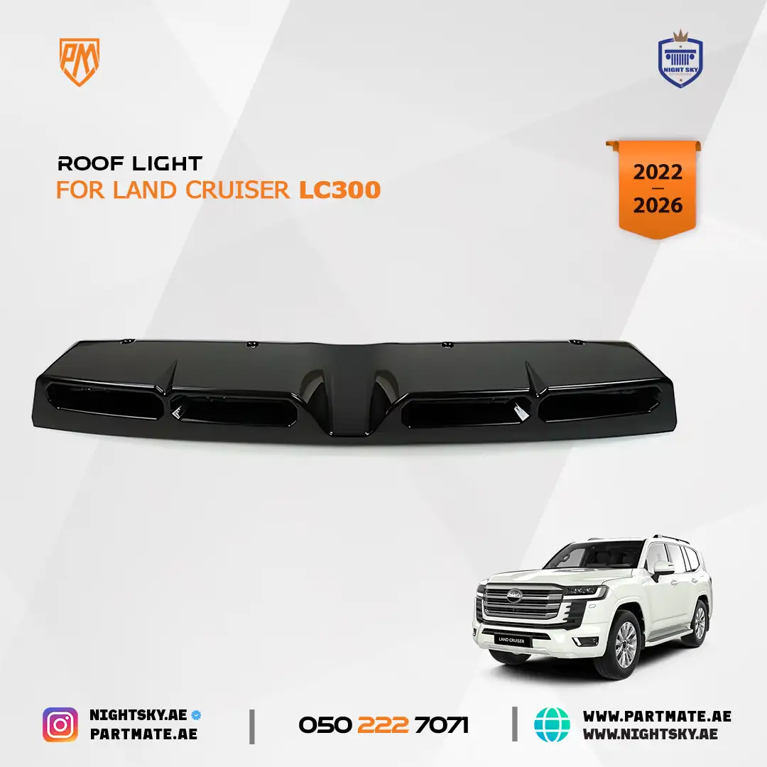 Toyota Land Cruiser LC300 Roof Top LED Light Bar Gloss Black 2022-2025 - Image 3