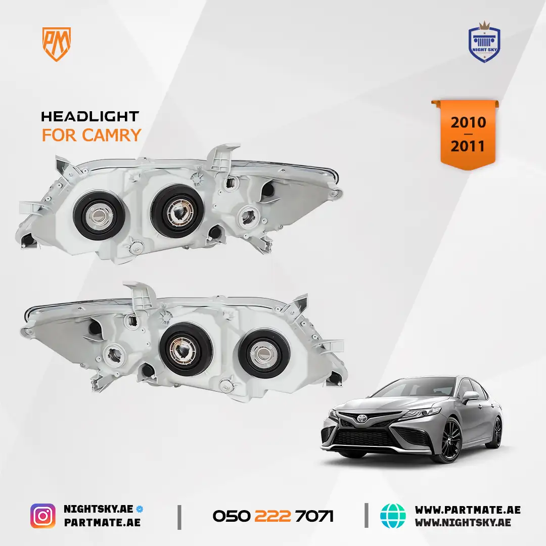 Toyota Camry Projector Headlight Assembly Pair 2010-2011 Driver & Passenger Side - Image 4