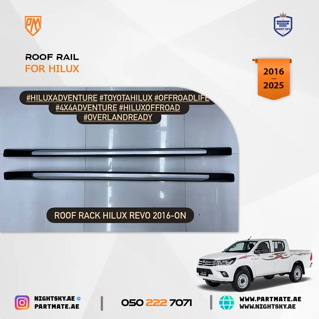 Toyota Hilux Revo Roof Rack Rail Side Bars 2016-2025 - Image 3