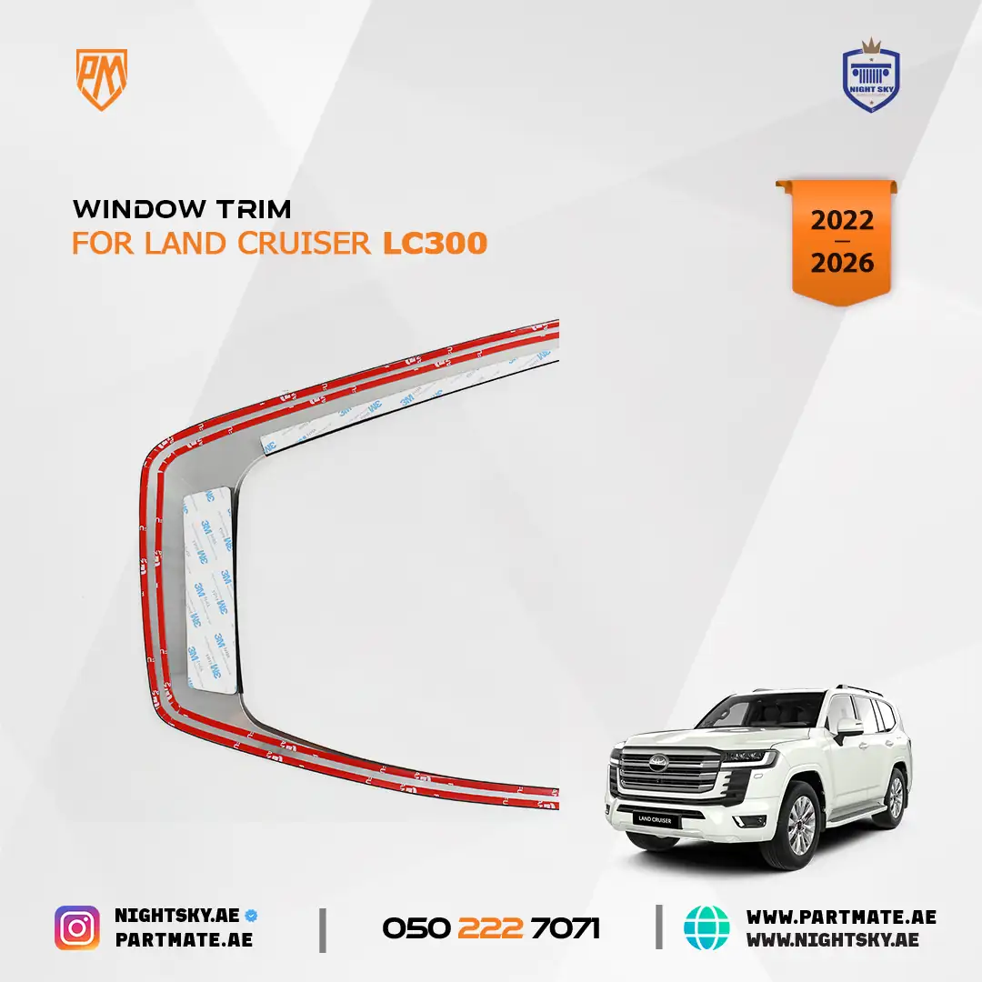 Toyota Land Cruiser LC300 Stainless Steel Window Trim - Image 3