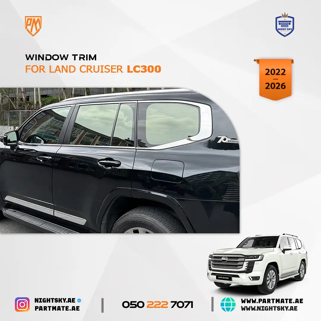 Toyota Land Cruiser LC300 Stainless Steel Window Trim - Image 4